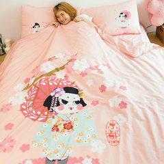 Carihome Princess wind cotton four set 60 cotton satin 1.8m double linen bedding Miko (September 25th sale) 1.8m (6 feet) bed