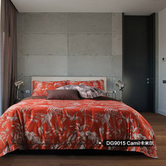 美式高端100支海岛棉贡缎纯棉四件套床上用品双人床2米被套床单 Camil卡米尔 1.5m（5英尺）床