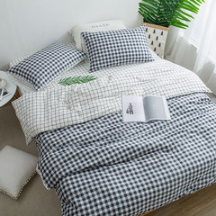 Nordic brief cotton four sets of small fresh quilt sheets, 1.8 meters double bed, home textiles, bed products 2 Bed linen Cotton price 1.2m (4 feet) bed