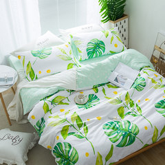 北欧简约全棉四件套小清新被套床单1.8米双人床家纺床品2.0 床单款 春语 1.2m（4英尺）床
