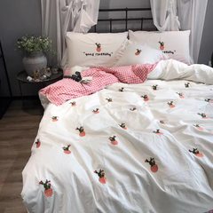 The Nordic wind washed cotton embroidery cotton cactus four piece girl heart lady bedding fitted 1.8m bed MIKE- cat rather 1.5 meters bed sheets, bedding 200*230CM