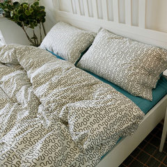 Nordic simple, refreshing cotton four piece set, sir, dear translator, the same four cotton piece 1.2m (4 ft) bed.