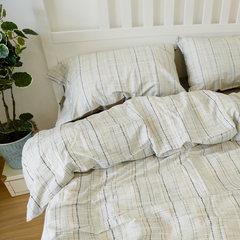Nordic simple, refreshing cotton four piece set, sir, dear translator, four cotton straps 1.2m (4 ft) bed.