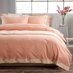 Gucci 40 cotton plain simple North European style solid spell thick bedding sanding four piece Dawn 1.5m (5 feet) bed