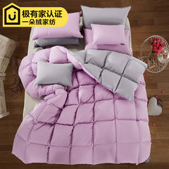 Down by the thick warm winter was genuine white duvet single double wedding by the spring and autumn winter quilt core 200X230cm Charm purple grey