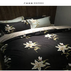 Living house printing Satin slipped 100 sea island cotton double long staple cotton four piece bedding DG9005 1.5m (5 ft) bed