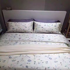 Class a process and the wind foreign cotton satin 60 printing four pieces of bedding Evelynn 1.5m (5 feet) bed
