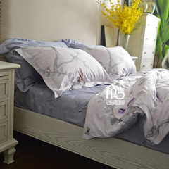 Cotton textile bedding fitted four pieces of cotton sheets were 1.8m American Pastoral suite 1.5m bed Bed linen Other