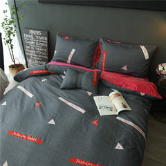 Black and white stripes on a set of four crystal lattice cashmere quilt warm winter coral velvet sheets bedding fitted 1.8m Bed linen Fleet of Time 2.0m bed (2.2*2.4m quilt cover) four piece set