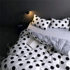 Black and white stripes on a set of four crystal lattice cashmere quilt warm winter coral velvet sheets bedding fitted 1.8m Fitted models By grey 1.8m bed (2*2.3m quilt cover) four piece set
