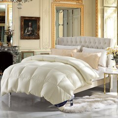 Double thick quilt 95 white goose was blossoming in winter is warm core cashmere single double downproof quilt 150x200cm (750g white goose) Angela Lina - Beige