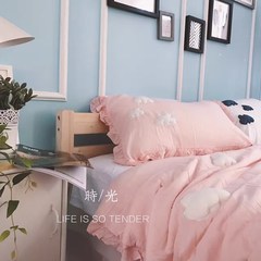 Modaier 3D stereo clouds withembroideredcloth summer is super soft Korean ins little cloud air conditioning double summer quilt 200X230cm A pair of pillowcases