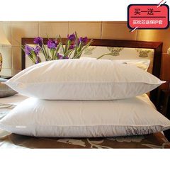 Five star hotel pillow core 1 pairs (one big, one medium) super soft rebound, imported superfine fiber to send protective sleeve