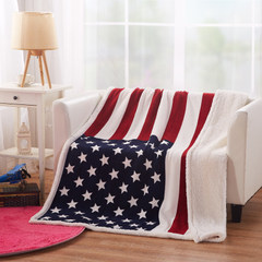 The United States, Britain flag, meters, flags, blankets, blankets, double thickening nap blanket, office air conditioning blanket, towel quilt 229x230cm American flag hemming