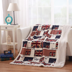The United States, Britain flag, meters, flags, blankets, blankets, double thickening nap blanket, office air conditioning blanket, towel quilt 229x230cm Multi national flag hemming