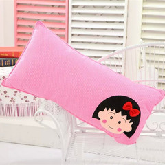 Cotton pillow pillow strip double pillow pillow head office nap pillow cushion pillow pillowcase hold back Large size (55*30 cm) Smile girl
