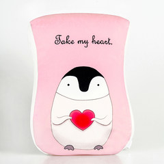 Pillow, pillow, pillow, pillow, pillow, pillow, pillow, pillow, pillow, sleeping pillow, sleeping standard pink love Penguin pillow.