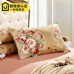 A red velvet cotton satin duvet pillow 90% white goose down pillow pillow genuine Double five-star hotel Rose language