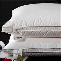 Five star hotel pillow down pillow cotton white duck feather pillow pillow stereo bilateral import Pillow core (pair)