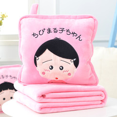Car pillow quilt pillow cushion dual-purpose office coral carpet nap pillow air conditioning is OEM Super square pillow: 55X55cm Pink shy girl