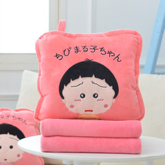 Car pillow quilt pillow cushion dual-purpose office coral carpet nap pillow air conditioning is OEM Super square pillow: 55X55cm Watermelon red wronged little girl