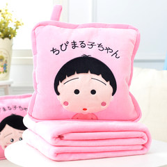 Car pillow quilt pillow cushion dual-purpose office coral carpet nap pillow air conditioning is OEM Super square pillow: 55X55cm Pink adorable little girl