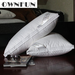OWNFUN goose down pillow pillow cotton fabric five star hotel 95% white goose down single pillow 2 soft money