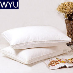 Three storey Hotel, 95 white goose feather pillow stereo pillow pillow single pillow cervical pillow goose feather pillow pillow 48*74 two - minus 10 yuan