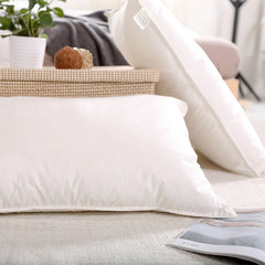 Japanese foreign trade department is a single protection cervical spine, low rebound down pillow, pure color water birds, feather pillow 48*74cm Water bird's fur pillow (one)