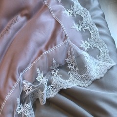 Light luxury goddess lace summer Shirley thin quilt soft slippery skin color is modal of air conditioning in summer 200X230cm Shirley champagne pink lace summer quilt