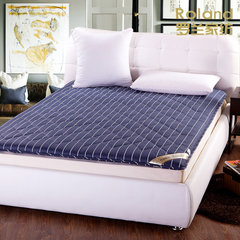 Roland textile cotton mattress folding tatami mattress mattress is thickened double soft mattress bed 1.8 meters 8cm blue classics 0.9m*2m