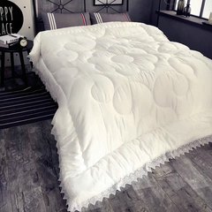 Autumn and winter double 2 meters thick warm, jacquard lace quilt white feather velvet quilt bedding 80 plain jacquard 150*210 for plain goose Be exquisitely dainty and ravishingly beautiful winter