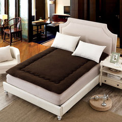 Yue Ting lamb Plush mattress Simmons bed cushion is thick warm slip with bandage Coffee - Lamb mattress 1.0m (3.3 feet) bed