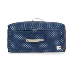 Terry can wash clothes bag two piece suit Home Furnishing bag quilt thickening finishing storage box 88L four steel frame Izu blue bag