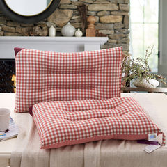 Rosemary Japanese simple washing cotton pillow core cotton pillow core can be washed cotton pillow to buy a pair of beat 2 Japanese small Plaid red [single]