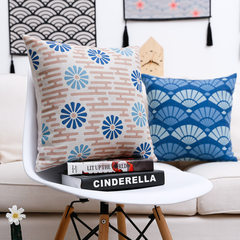 With Japanese style and cotton pillow sofa cushion bedroom bedside back office windows on the pillow waist pillow Pillow case Wind daisy