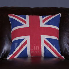 Vintage American country cloth cotton pillow cushion sofa cushion down the British flag jack Trumpet (45*24 cm) British flag