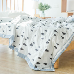All cotton washable air conditioning is cool summer quilt, pure cotton summer quilt single student dormitory quilt double thin quilt core 200X230cm Schwarzwald black and white forest