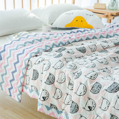 All cotton washable air conditioning is cool summer quilt, pure cotton summer quilt single student dormitory quilt double thin quilt core 200X230cm Funny cat