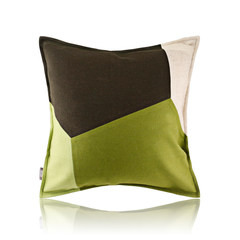Designer sofa pillow simple modern model room Club hall down pillow pillow back waist pillow 50X50cm does not contain core Green Brown