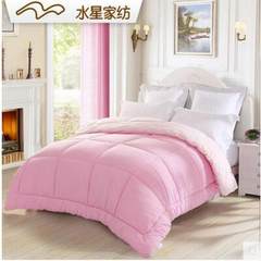 Mercury textile short plush, plush skin, winter quilt 5 jin, 7 Jin, 8 Jin, warm thickening, single double winter core genuine 200X230cm Pink + light powder