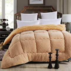 Qingxin textile velvet feather quilt warm winter special offer sheet double spring thickened quilts are core 229x230cm Camel 803