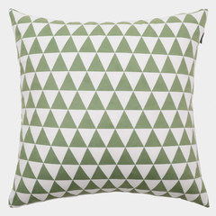 Ins suede sofa pillow pillow pillow pillow pillowcase with detachable backrest cushion core office 11L Green Triangle