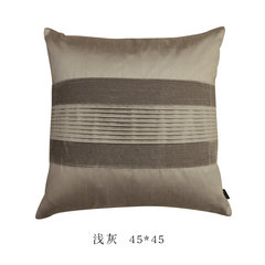 Modern minimalist luxury European style living room sofa pillow pillow waist pillow cushion back waist pillow car Chinese garden Large size (55*30 cm) Light grey 45x45cm