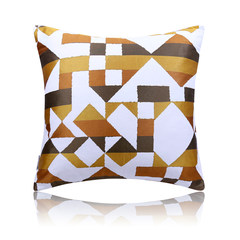 The modern version of the Nordic model room sofa bed designer home pillow geometry down pillow 45X45cm core Tangerine