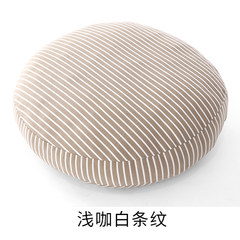 Sweet life Japanese large cushion large circular soft pillow thick cotton cushion cushion down windows φ 60cm Blended white stripe