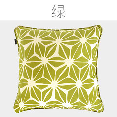Xin life pastoral sofa pillow feather cotton pillow waist pillow pillow cushion car office Pillowcase + pillow core 45x45cm Silence bloom green