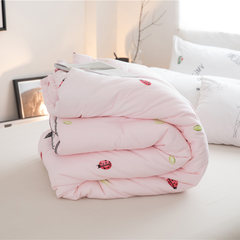 Ins ribbon, cotton quilt core, cartoon, love crown, printed cotton quilt, student dormitory, bedding, bedding 200x230cm [about 6.5 Jin] Ladybird beetle [CP winter quilt]