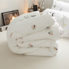Ins ribbon, cotton quilt core, cartoon, love crown, printed cotton quilt, student dormitory, bedding, bedding 200x230cm [about 6.5 Jin] Little love [CP winter quilt]