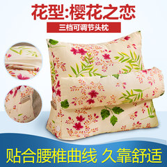 Pillow pillow cushion pillow sofa bed notothyrial office window waist pillow waist waist pillow Large square pillow: 50X50cm Love of cherry blossoms